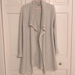 Grey and white cardigan